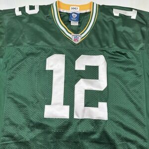 Reebok On Field Aaron Rodgers Green Bay Packers Jersey Men 54 #12 NFL Green Sewn